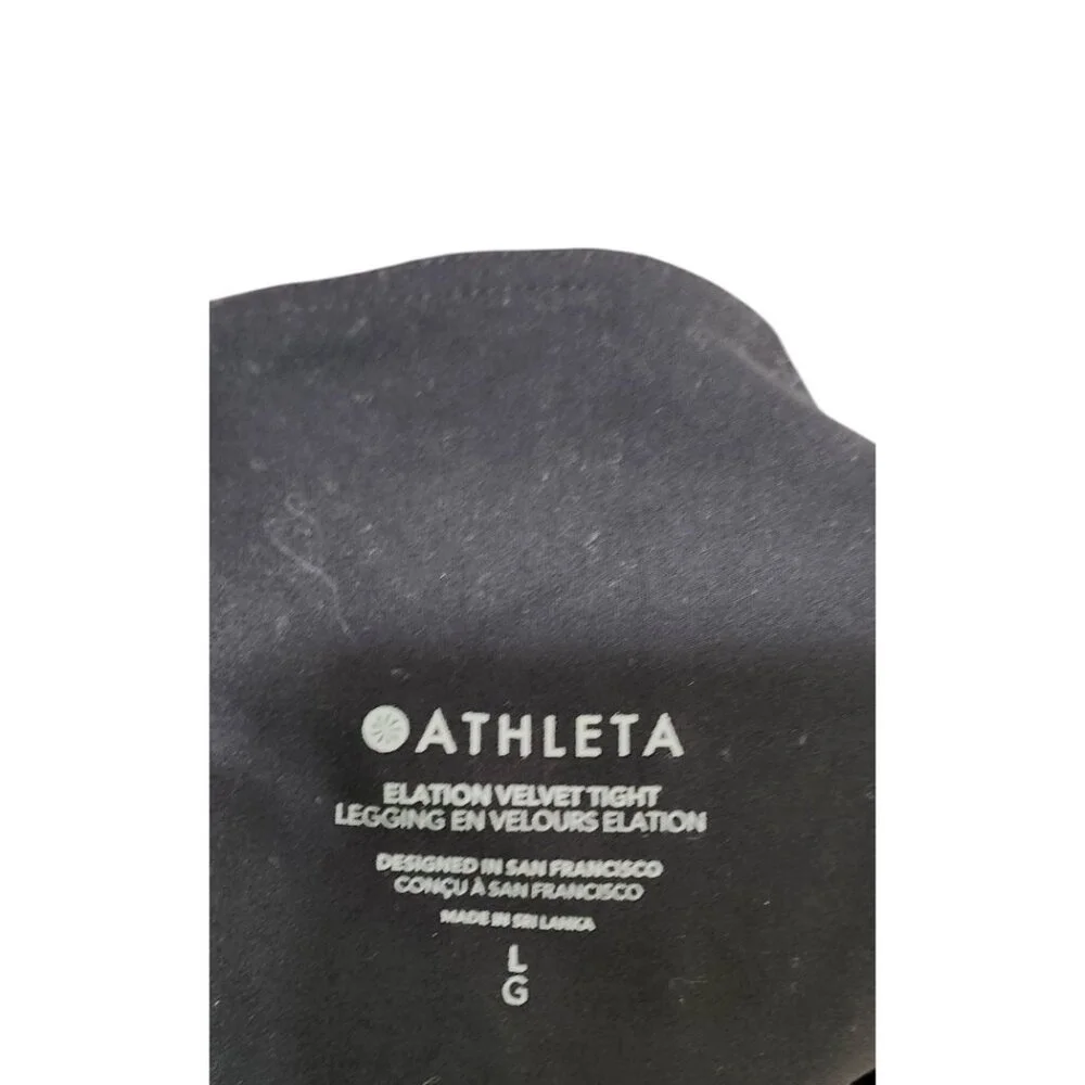 Athleta Elation Ultra High-Rise Velvet Tight/Legging Black Nylon Blend S… - Picture 6 of 7